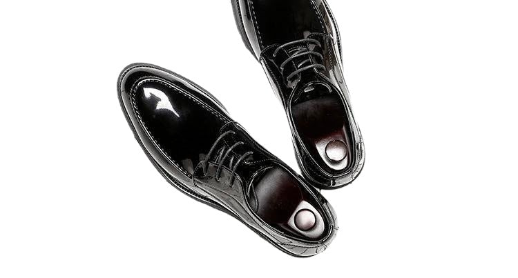 Huaque pointed patent leather strap men's Korean version of the trend business dress casual shoes 101