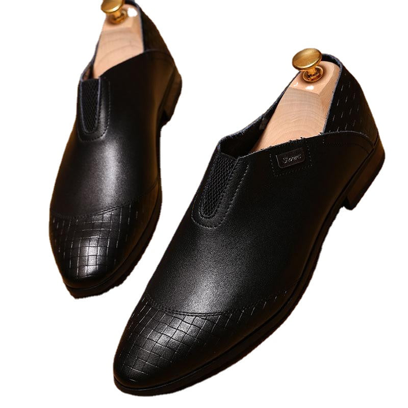 men's foot set England leather pointed leisure men's soft leather shoes men