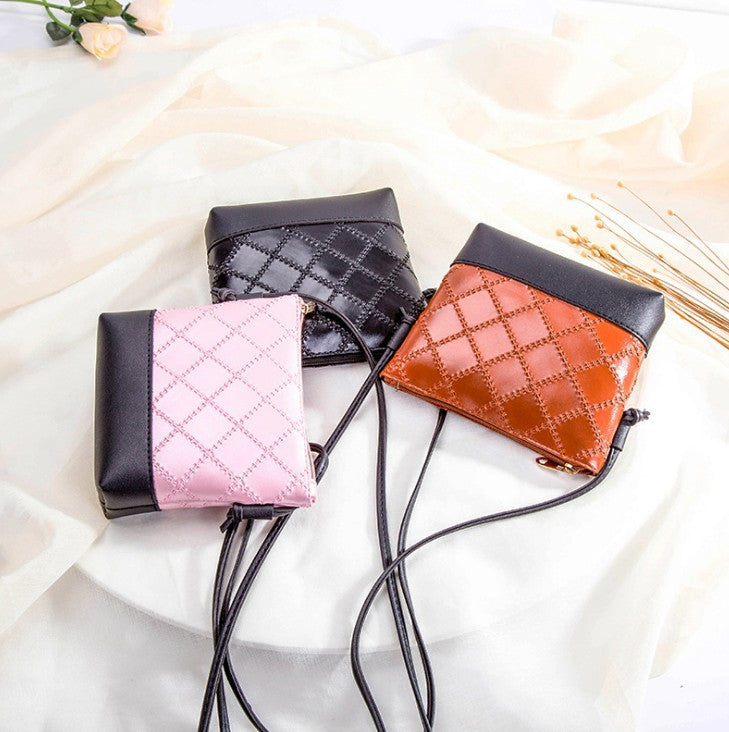 Popular new style women's bag single shoulder crossbody bag embossed rhombus retro bucket bag