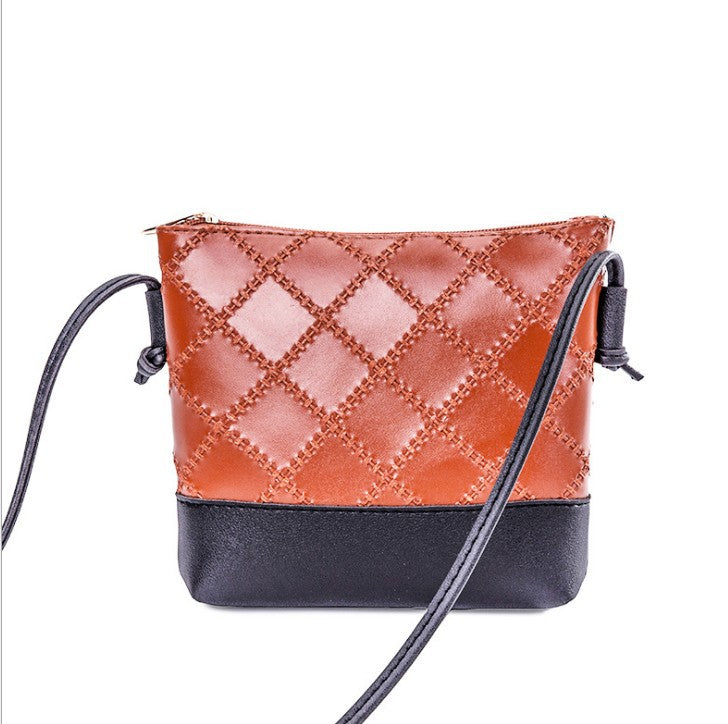 Popular new style women's bag single shoulder crossbody bag embossed rhombus retro bucket bag