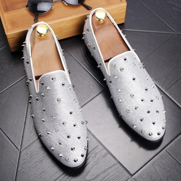 2024 Trendy Men's Shoes Fashion Pointed Shoes Casual Men's Shoes Large Size Hairstylist Men's Leather Shoes