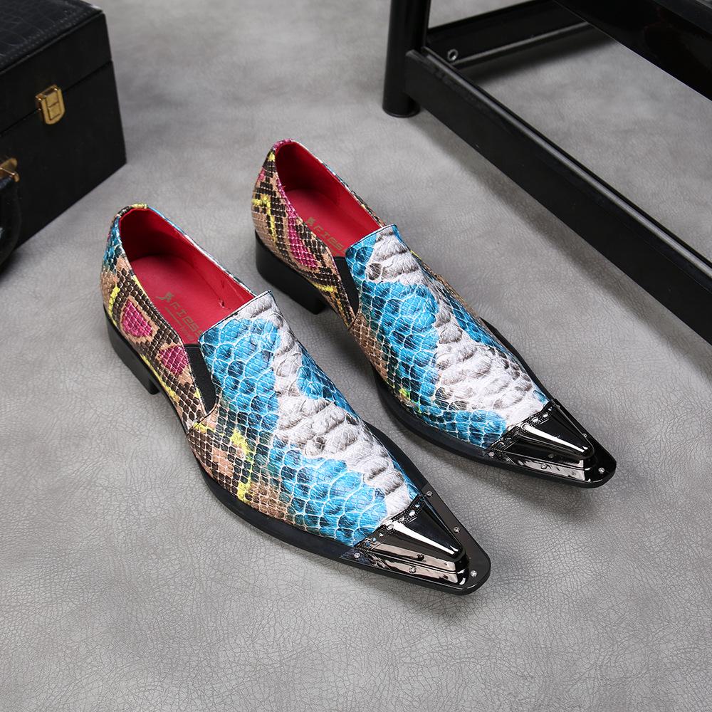 2023 new hairdresser leather shoes leather pointed foreign leather shoes sleeve foot leisure low top shoes able shoes cool