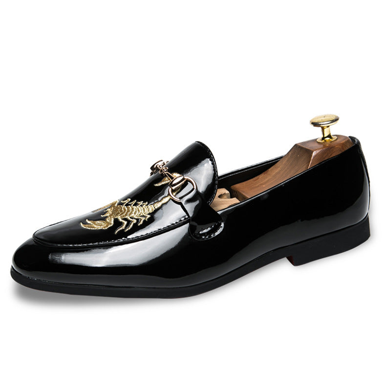 men's pointed-toe leather shoes foreign pointed-toe leather shoes men's feet trend hair stylist men's leather shoes casual