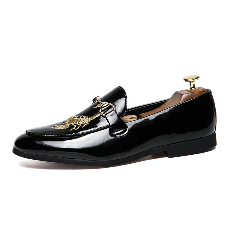 men's pointed-toe leather shoes foreign pointed-toe leather shoes men's feet trend hair stylist men's leather shoes casual
