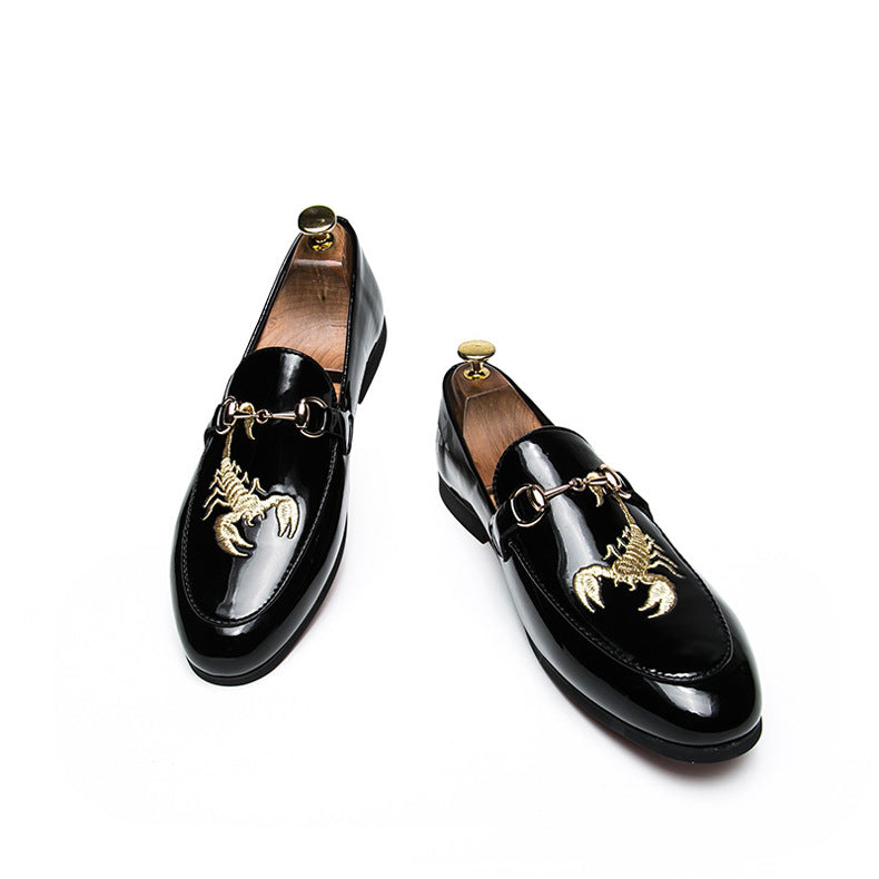 men's pointed-toe leather shoes foreign pointed-toe leather shoes men's feet trend hair stylist men's leather shoes casual