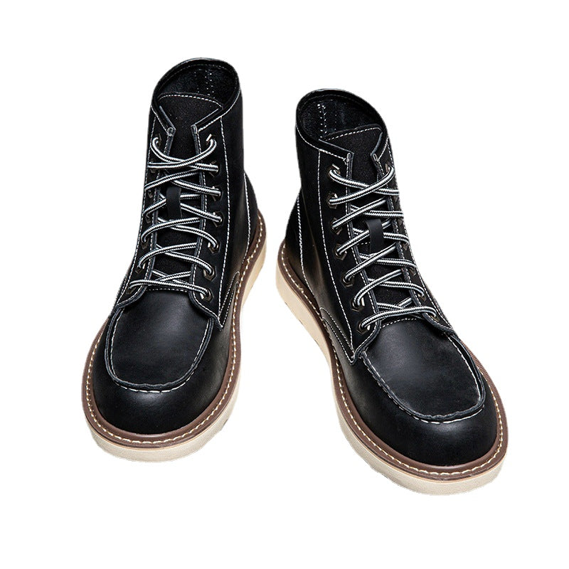 Extra large men's shoes, size 45, size 46, autumn and winter vintage Martin boots, size 47, size 48, size 49, plush work boots, man