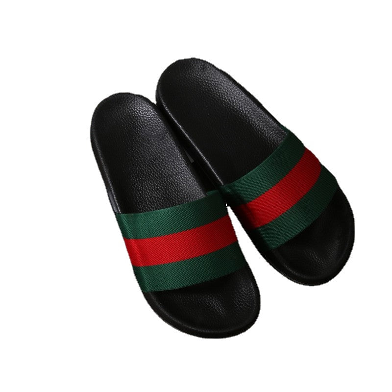 slippers male summer slip net red couple word drag social spirit guy Korean version fast hand red
