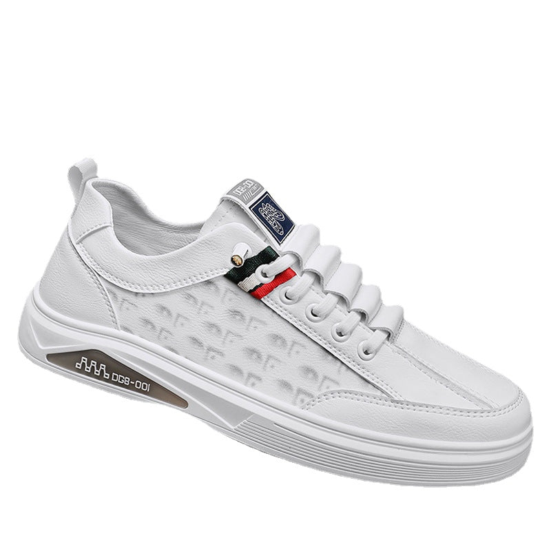 Small white men shoes in autumn and breathable flat shoes for men&#039;s sports and leisure in summer, men&#039;s versatile shoes with one pedal and work tide.