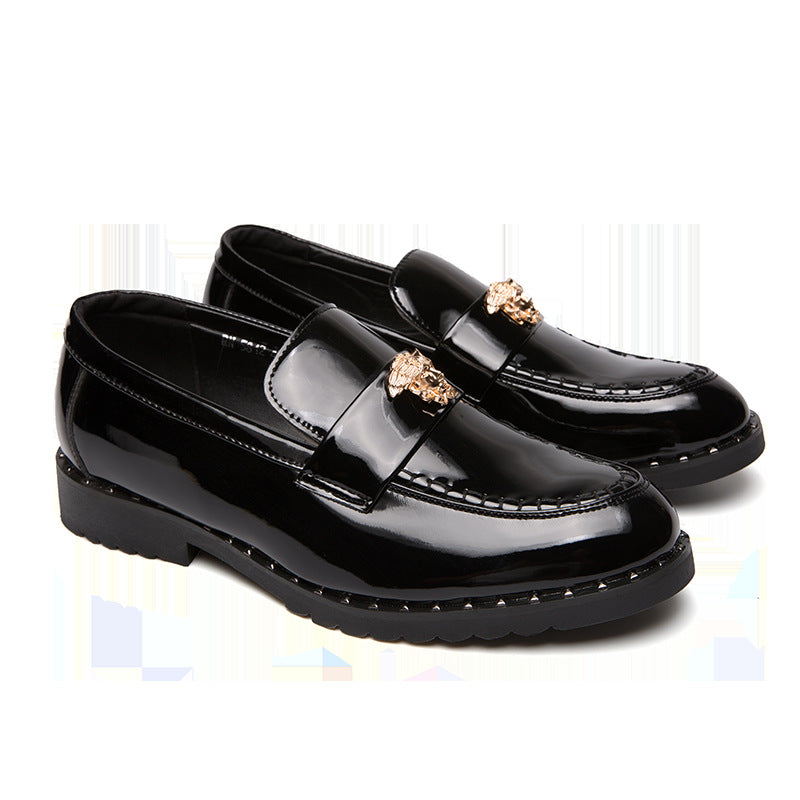 leather shoes with feet men pointy small leather shoes with feet fashion casual leather shoes men&#039;s nightclub.