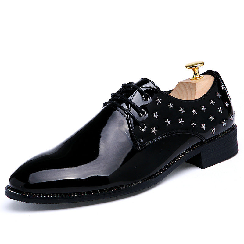 men's pointed business leather shoes