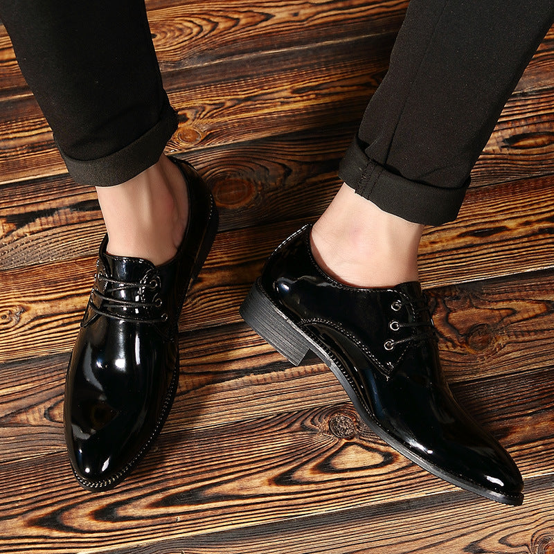 men's pointed business leather shoes