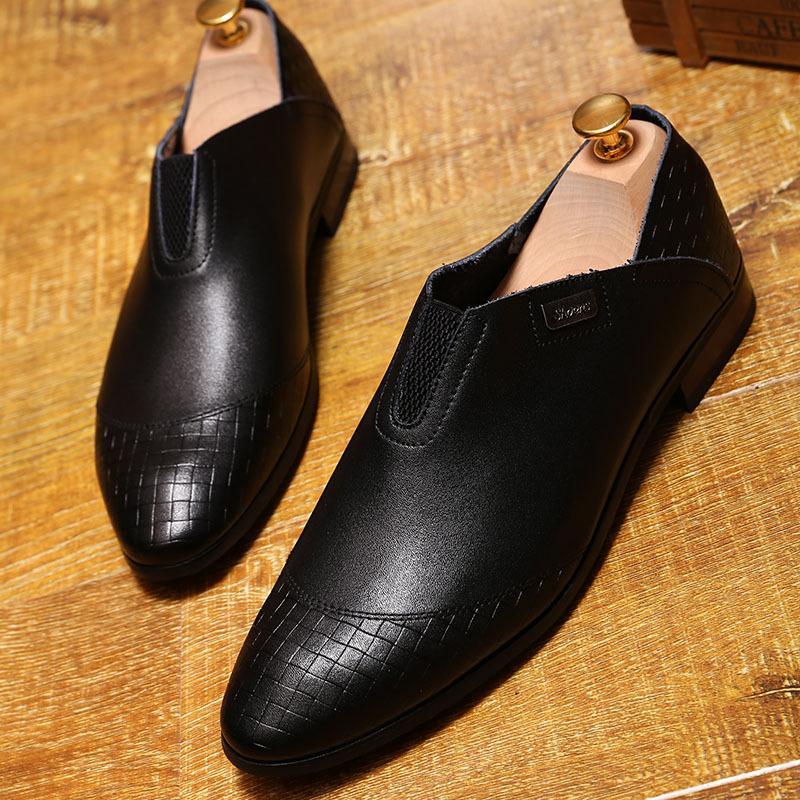 men's foot set England leather pointed leisure men's soft leather shoes men