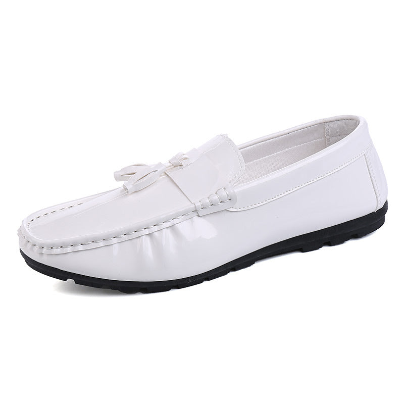 new men's driving peas shoes white lazy casual shoes breathable men's shoes single shoes generation