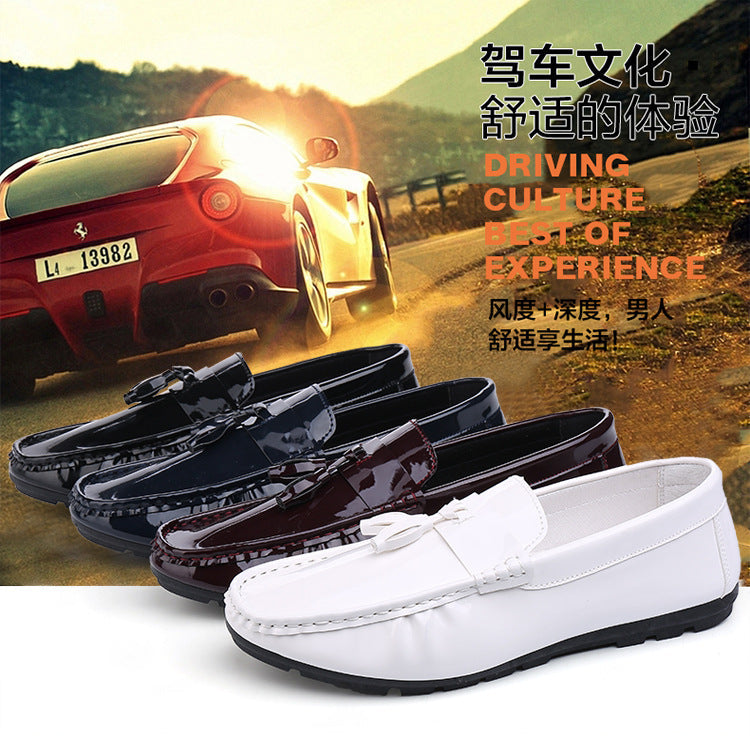 new men's driving peas shoes white lazy casual shoes breathable men's shoes single shoes generation