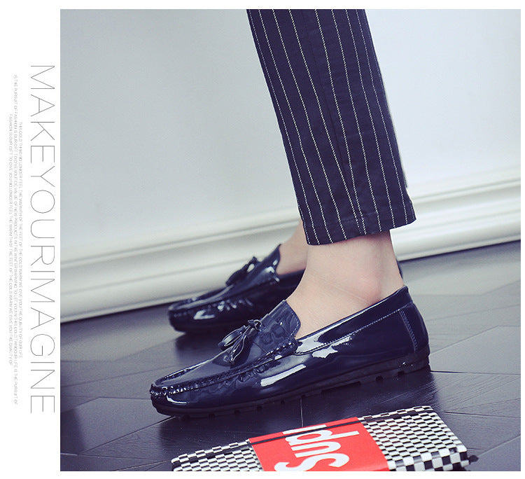 new men's driving peas shoes white lazy casual shoes breathable men's shoes single shoes generation