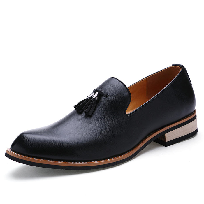 men's leather shoes retro fashion casual trendy men