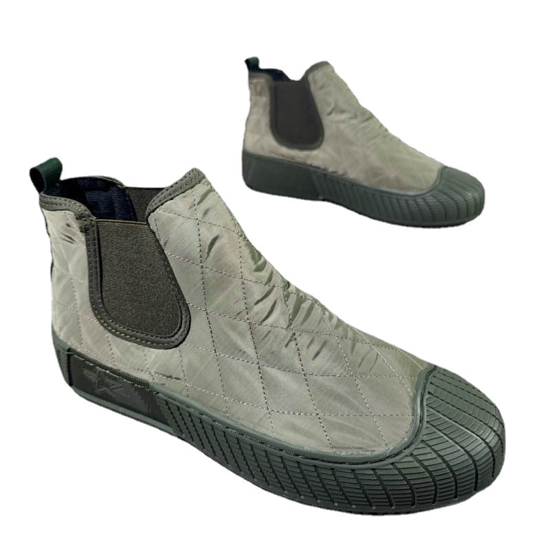 2023 spirit guy men's high-top slip-on casual shoes autumn and winter new trendy men's shoes Korean version popular cloth shoes men