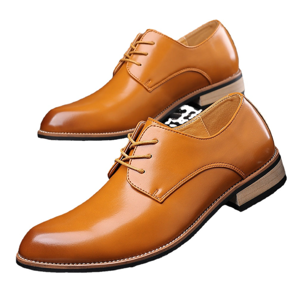Versatile New Men's Shoes Business Dress Work Shoes Men's English Style Soft Sole Black Professional Casual Leather Shoes Men