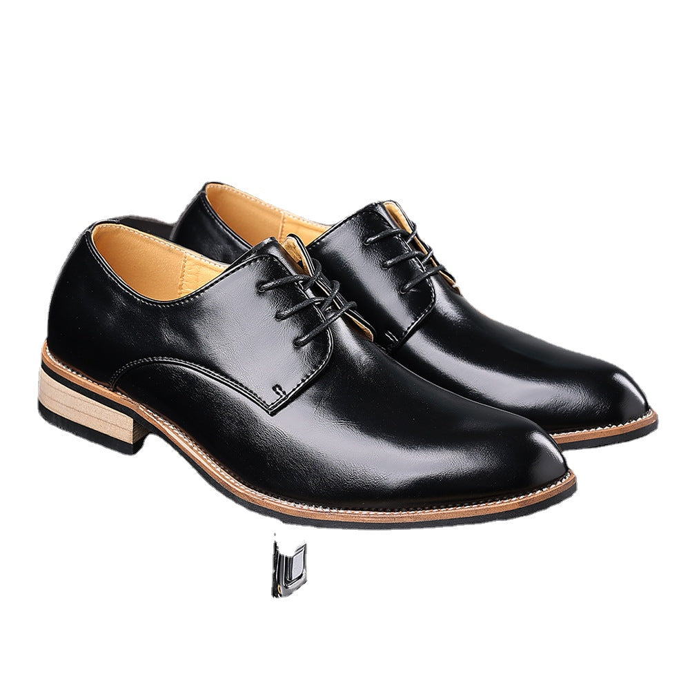 Versatile New Men's Shoes Business Dress Work Shoes Men's English Style Soft Sole Black Professional Casual Leather Shoes Men