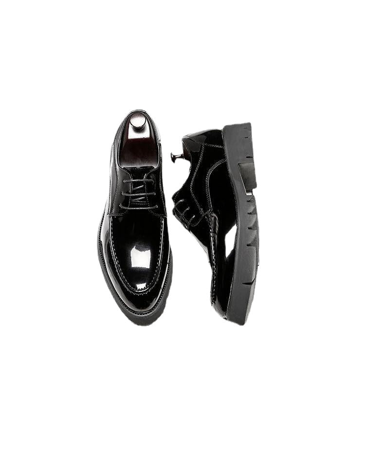 Huaque pointed patent leather strap men's Korean version of the trend business dress casual shoes 101