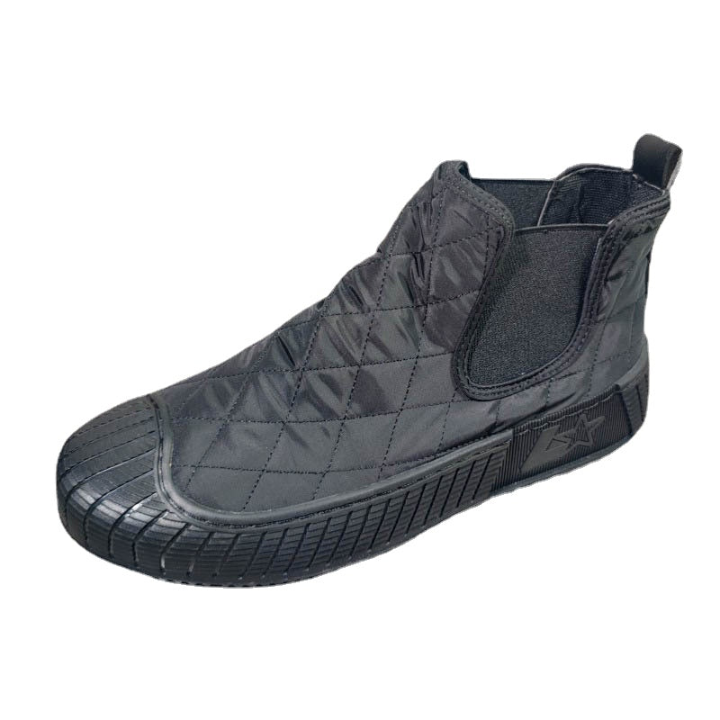 2023 spirit guy men's high-top slip-on casual shoes autumn and winter new trendy men's shoes Korean version popular cloth shoes men