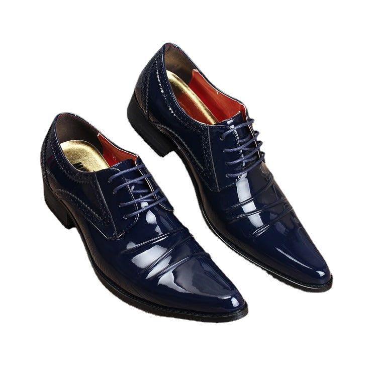 Super-pointed Leather Shoes Fashion Korean Low-top Shoes Painted Leather Hair Style