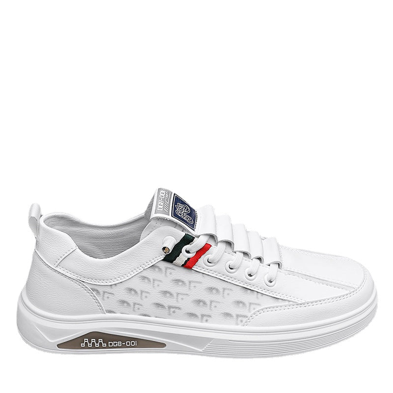 Small white men shoes in autumn and breathable flat shoes for men&#039;s sports and leisure in summer, men&#039;s versatile shoes with one pedal and work tide.