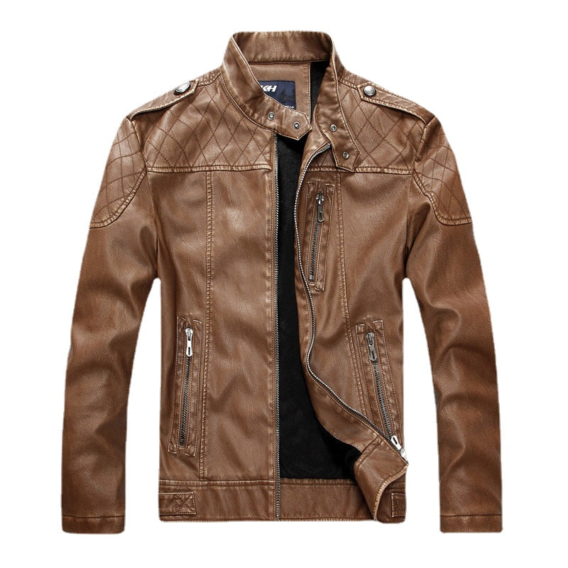 Collar and Suede Suede Young Men's Jackets