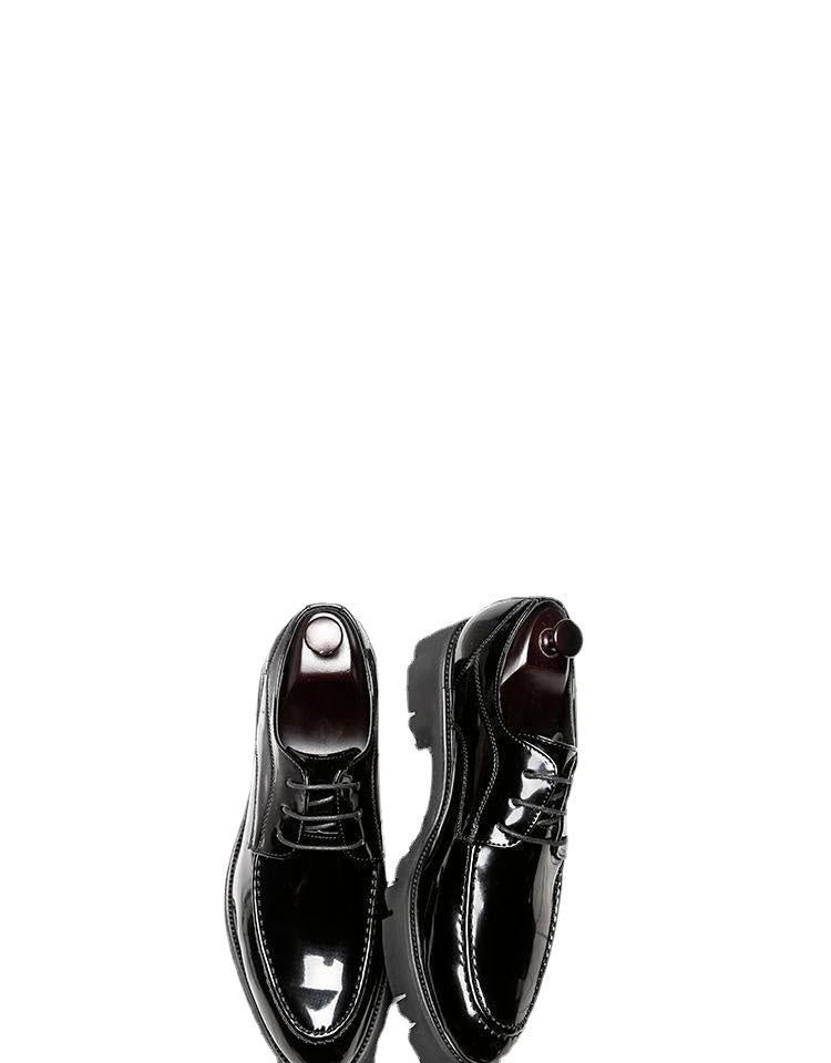 Huaque pointed patent leather strap men's Korean version of the trend business dress casual shoes 101