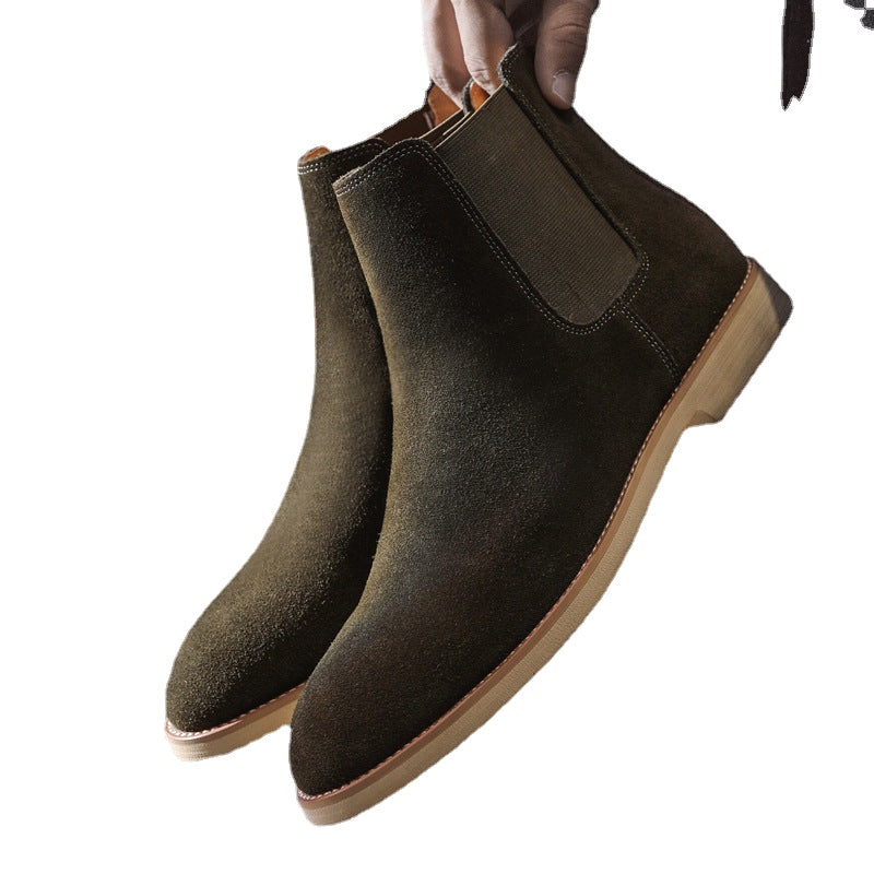 Chelsea Boots Men's Large Size 45 46 Supply Genuine Leather Autumn and Winter Men's Boots British Martin Boots Men's