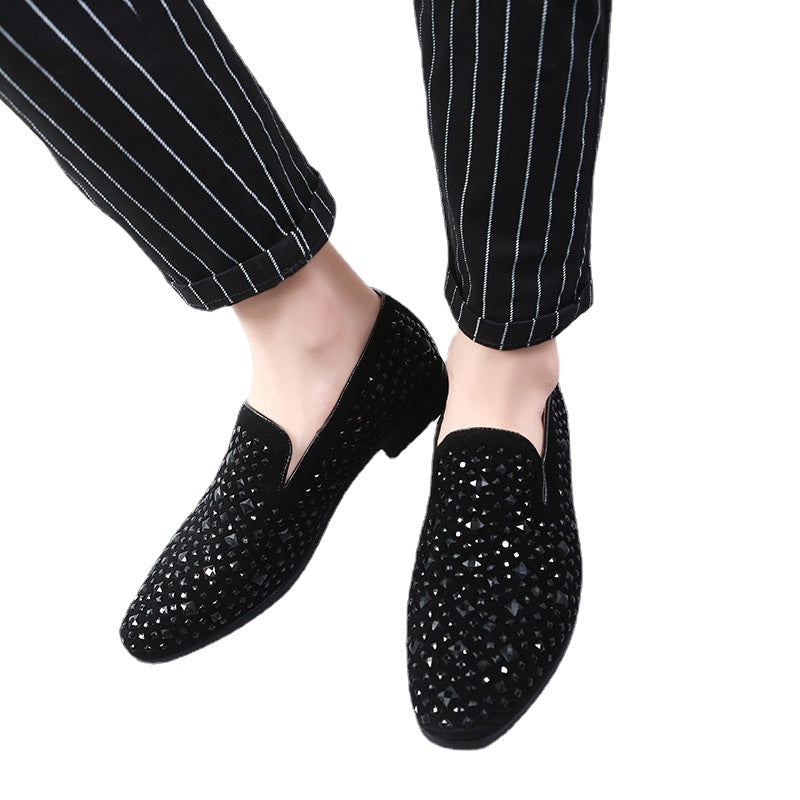 Leather shoes summer plus size 48 Korean men&#039;s toe shoes Brock Mens shoes