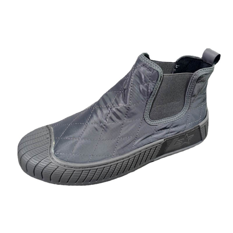 2023 spirit guy men's high-top slip-on casual shoes autumn and winter new trendy men's shoes Korean version popular cloth shoes men
