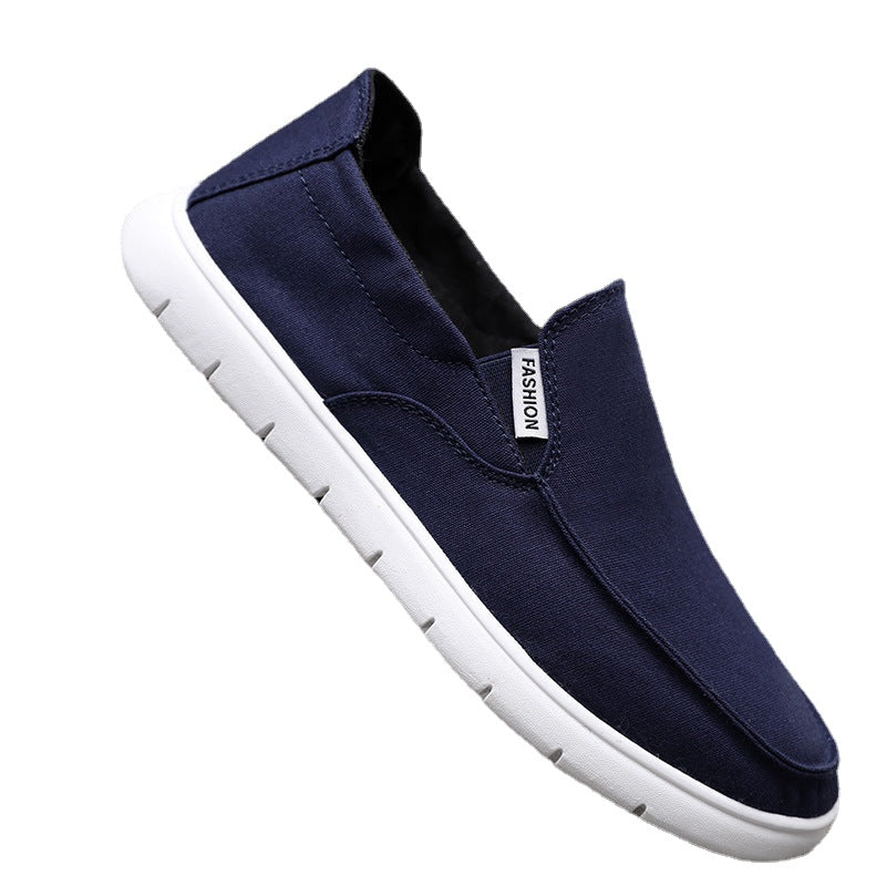 Xuanpin hot style men's shoes slip-on old Beijing cloth shoes over feet lazy shoes men's casual canvas shoes breathable sneakers