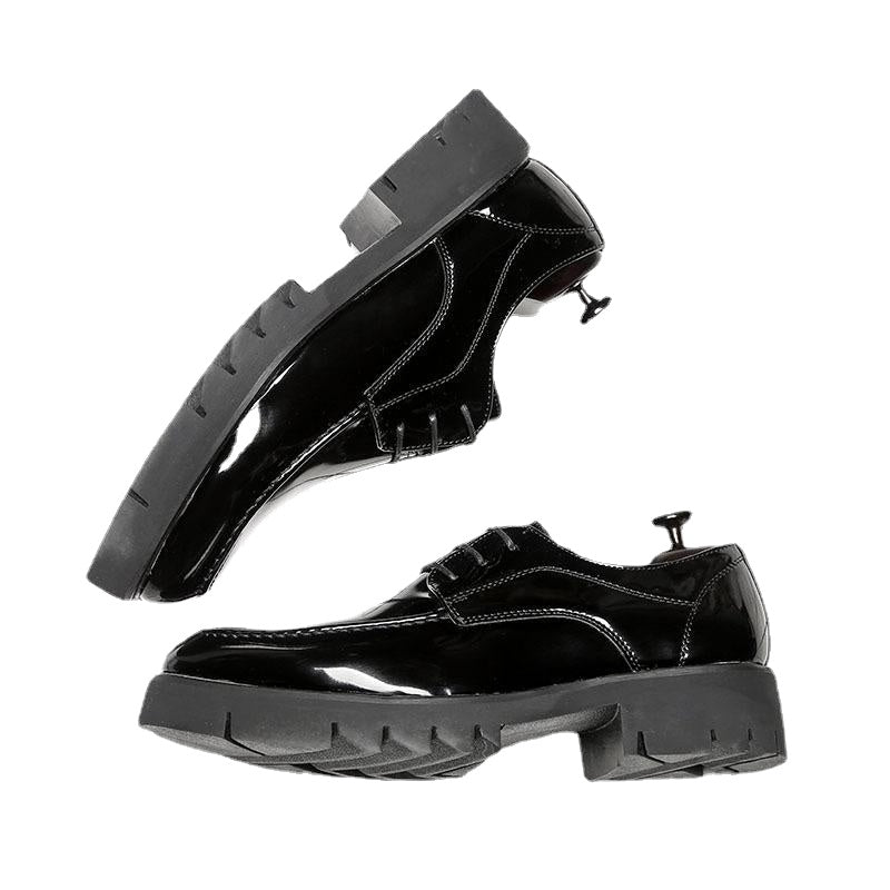 Huaque pointed patent leather strap men's Korean version of the trend business dress casual shoes 101