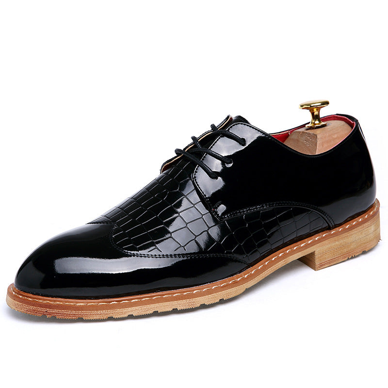 New Men's Fashion Korean Edition British Large casual men's shoes Large size trend formal business leather shoes