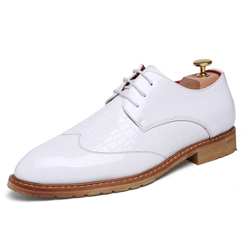 New Men's Fashion Korean Edition British Large casual men's shoes Large size trend formal business leather shoes