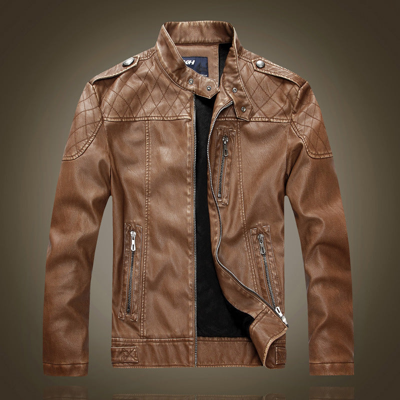 Collar and Suede Suede Young Men's Jackets