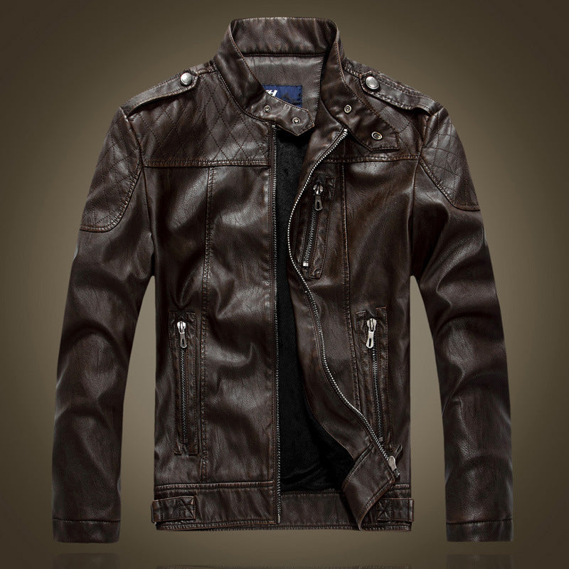 Collar and Suede Suede Young Men's Jackets