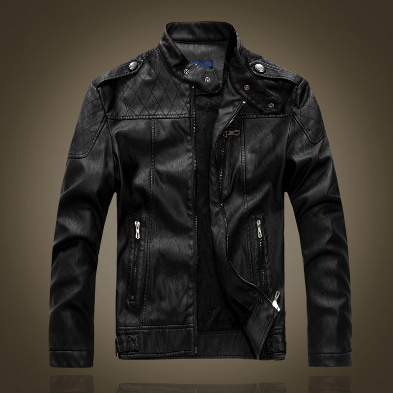 Collar and Suede Suede Young Men's Jackets
