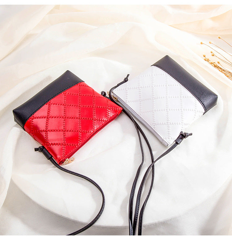 Popular new style women's bag single shoulder crossbody bag embossed rhombus retro bucket bag