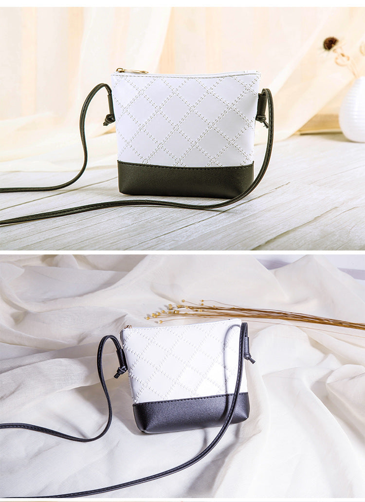 Popular new style women's bag single shoulder crossbody bag embossed rhombus retro bucket bag