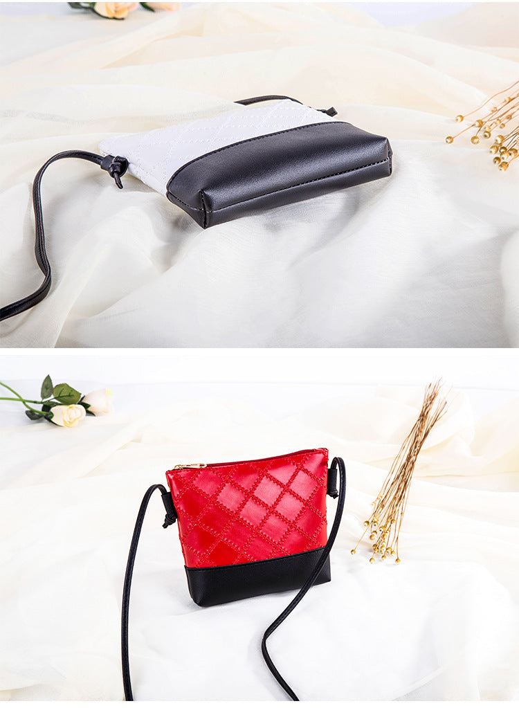Popular new style women's bag single shoulder crossbody bag embossed rhombus retro bucket bag