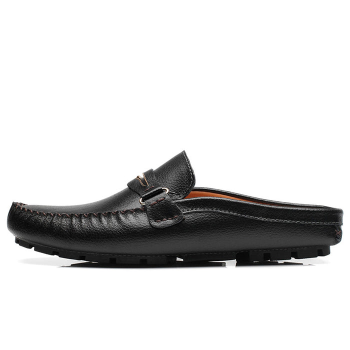men's leather breathable peas casual shoes