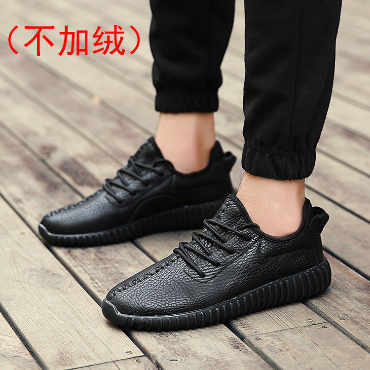 [1 pair of free shipping] Autumn/Winter plush men's shoes, winter running and sports shoes, young men's casual shoes