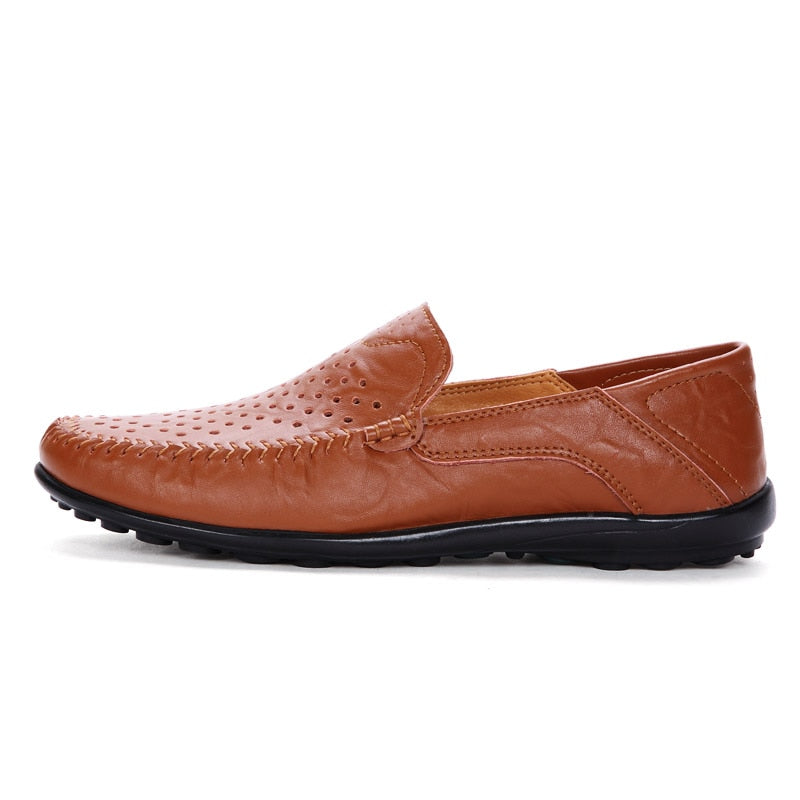 Handmade Soft Mocassin Homme Slip On Boat
