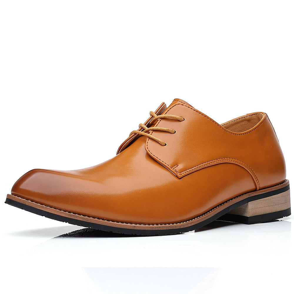 Versatile New Men's Shoes Business Dress Work Shoes Men's English Style Soft Sole Black Professional Casual Leather Shoes Men