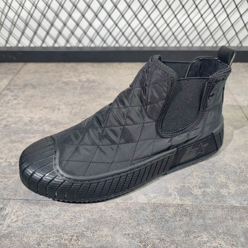 2023 spirit guy men's high-top slip-on casual shoes autumn and winter new trendy men's shoes Korean version popular cloth shoes men