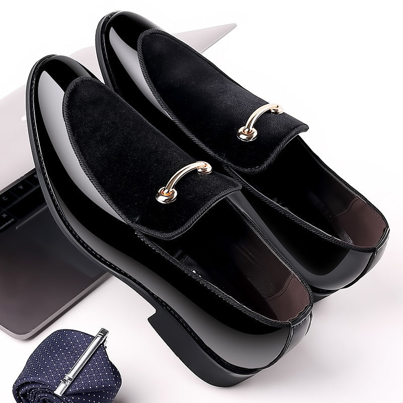 British you are leather shoes suede patent leather casual shoes Korean fashion loafers wedding men's shoes hairstylist single shoes