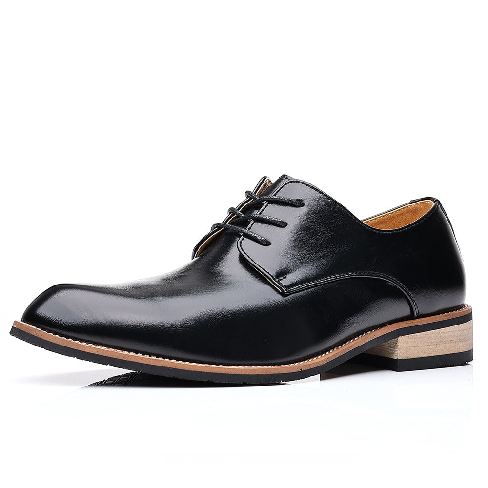 Versatile New Men's Shoes Business Dress Work Shoes Men's English Style Soft Sole Black Professional Casual Leather Shoes Men