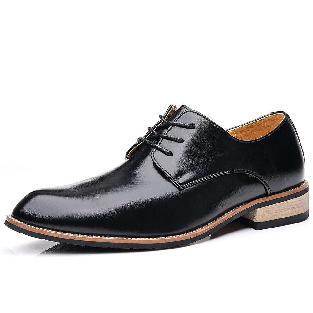 Versatile New Men's Shoes Business Dress Work Shoes Men's English Style Soft Sole Black Professional Casual Leather Shoes Men